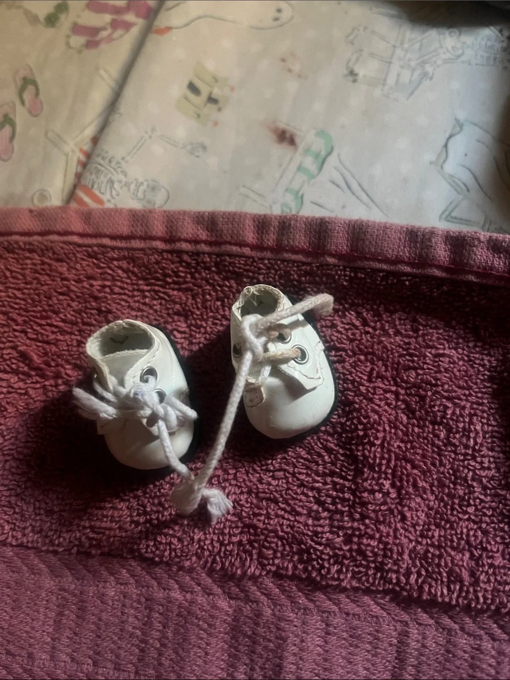 White Baby Walker Shoes with Lace Tie — labubu toy